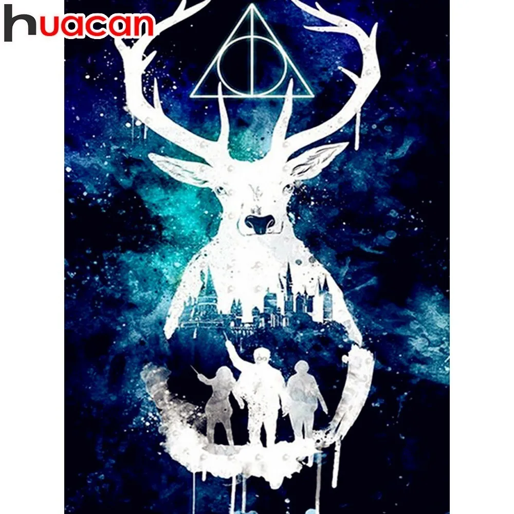 

HUACAN 5D DIY Diamond Painting Deer Full Square Diamond Embroidery Mosaic Animal Rhinestones Handmade Decor Home Wall Stickers