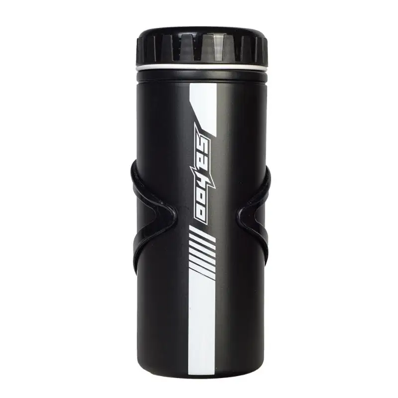 black cycling bottle