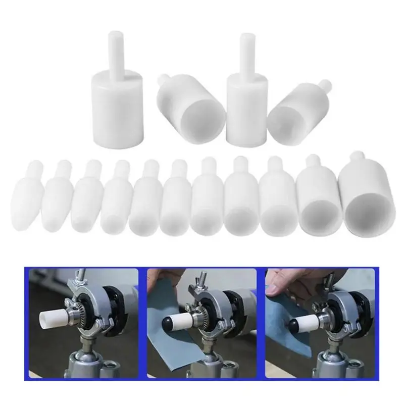 

16pcs 6mm Shank Nylon Pearl Bead Tube Plastic Grinding Head Eye Jade Beads Plastic Hand Polishing Tool
