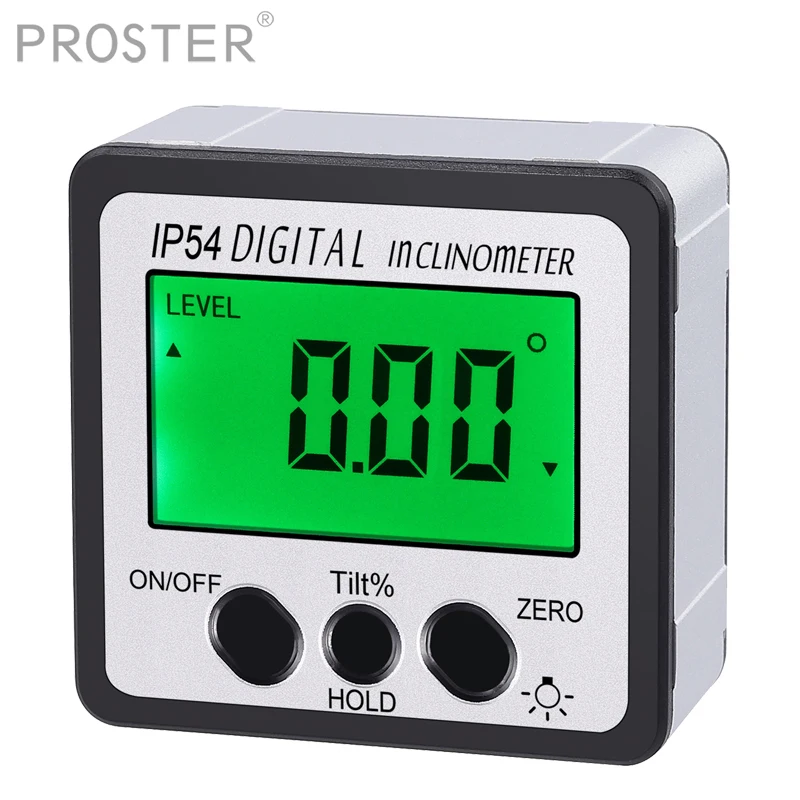 Цифровой Инклинометр Proster степень защиты IP54 водонепроницаемый угол