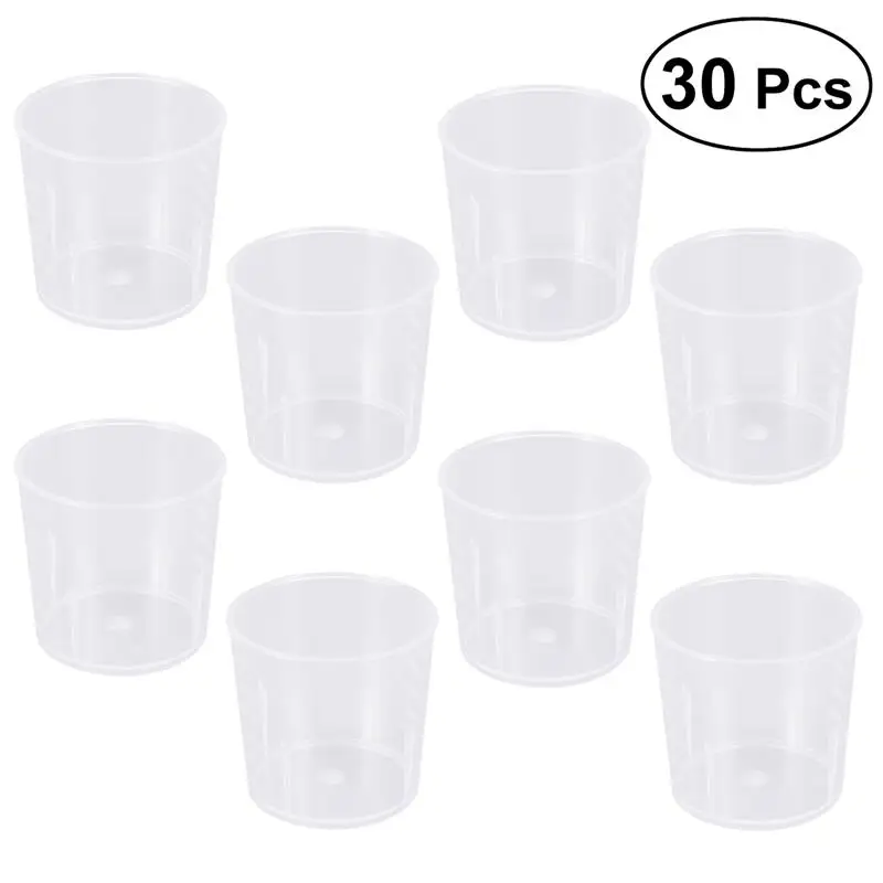 

30pcs 30ml Graduated Measuring Cups Transparent Plastic Measuring Tools