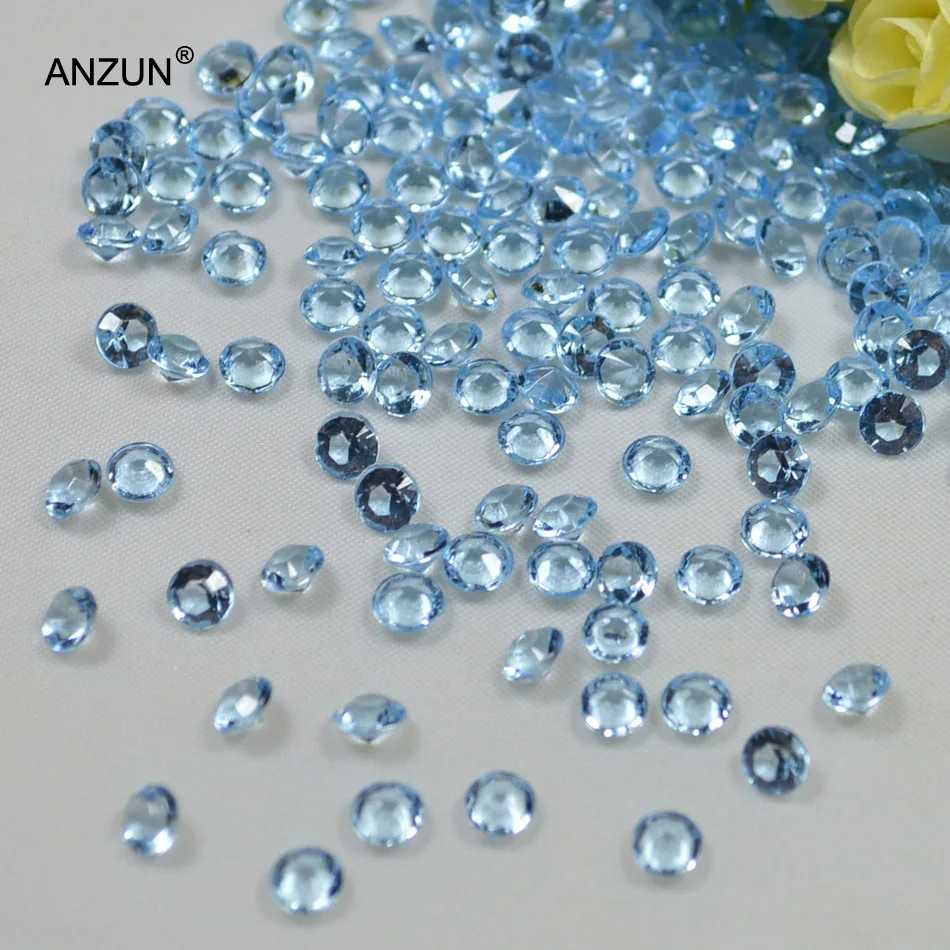 

1000pcs 4.5mm Wedding Party Decoration Diamond Confetti Table Scatters Decoration Acrylic Crystals Light Blue