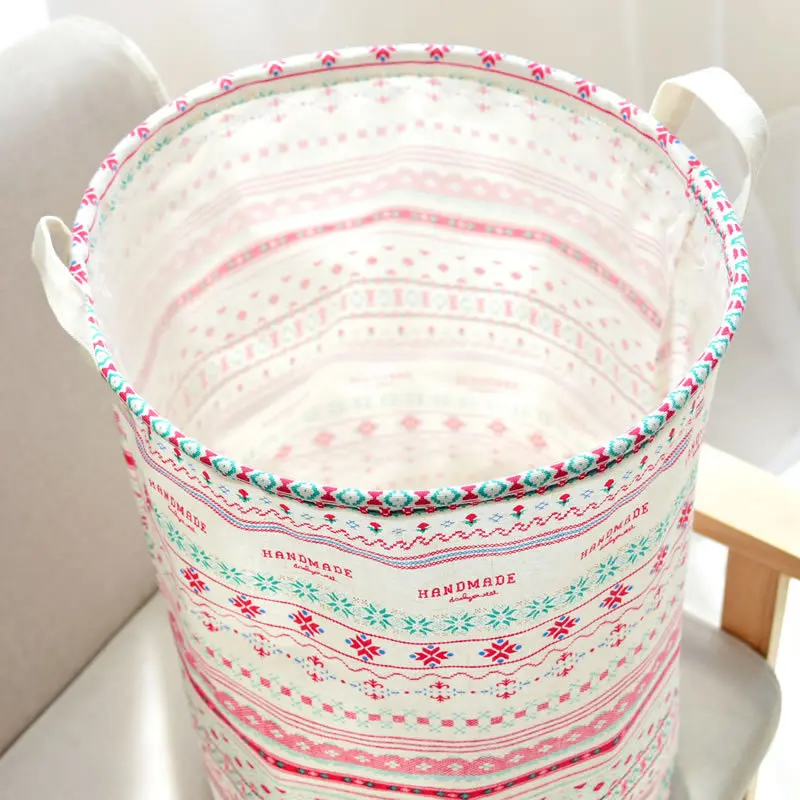 سلة الغسيل تخزين لعبة صندوق تخزين القطن الملابس القذرة سلة أضعاف النسيج الفن للماء المنظم