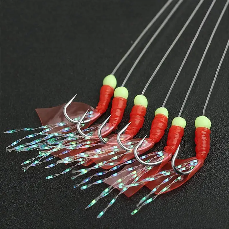 6 Hook / Vice Rubber Fish Skin String Hook Bionic String Hook Hanging