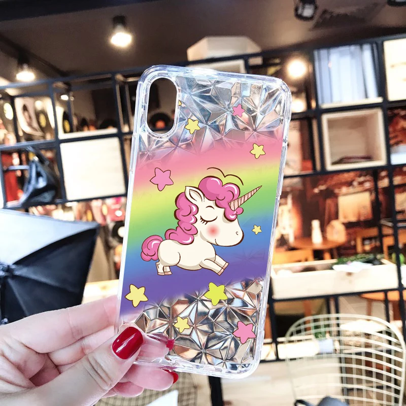 Чехол для Телефона Iphone 6 6S plus 7 8 Plus X XS XR Max мультяшный стиль алмазное зерно