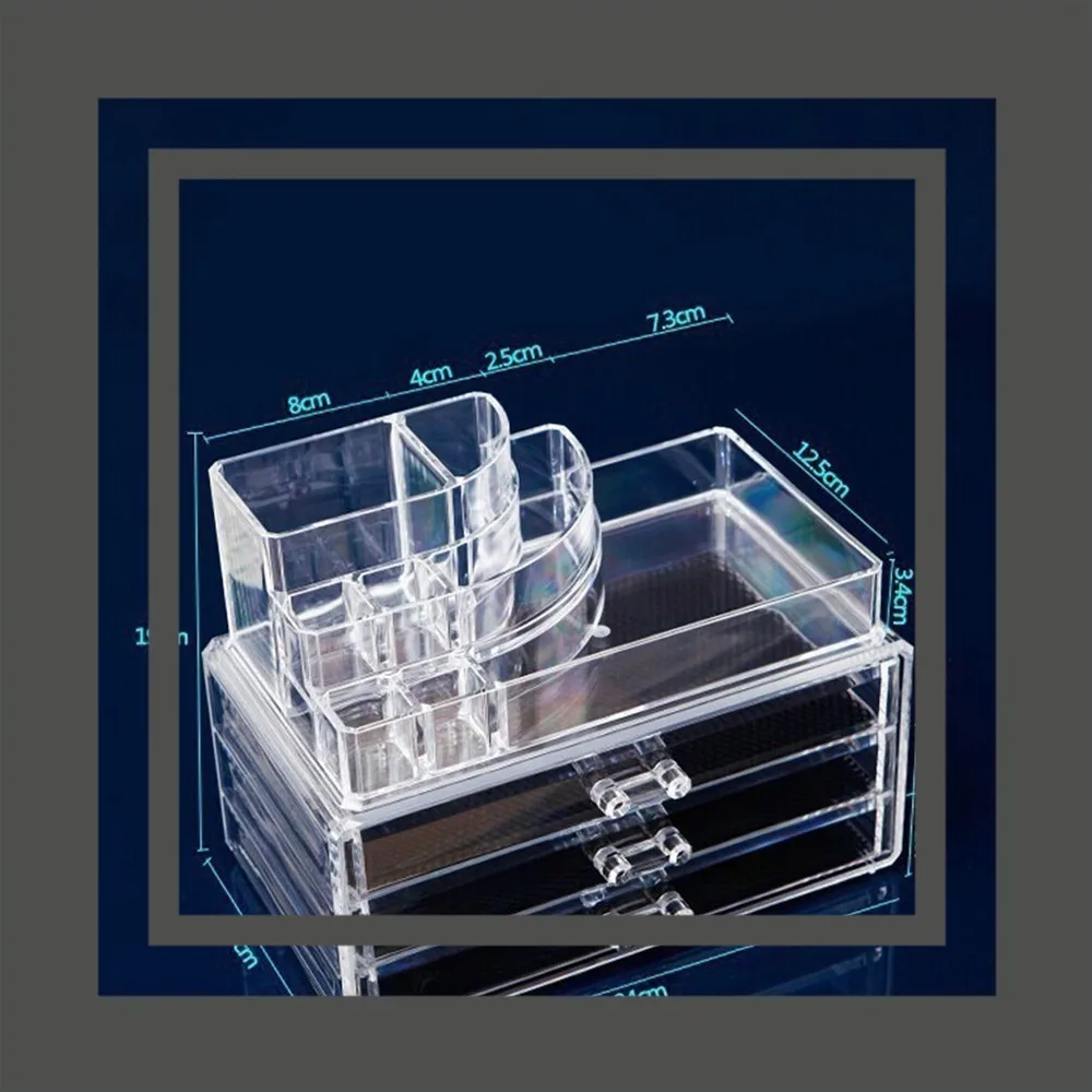 

On sale SYU Arrivals Multi-layer large capacity drawer type transparent cosmetic plastic storage box desk accessories GOOD