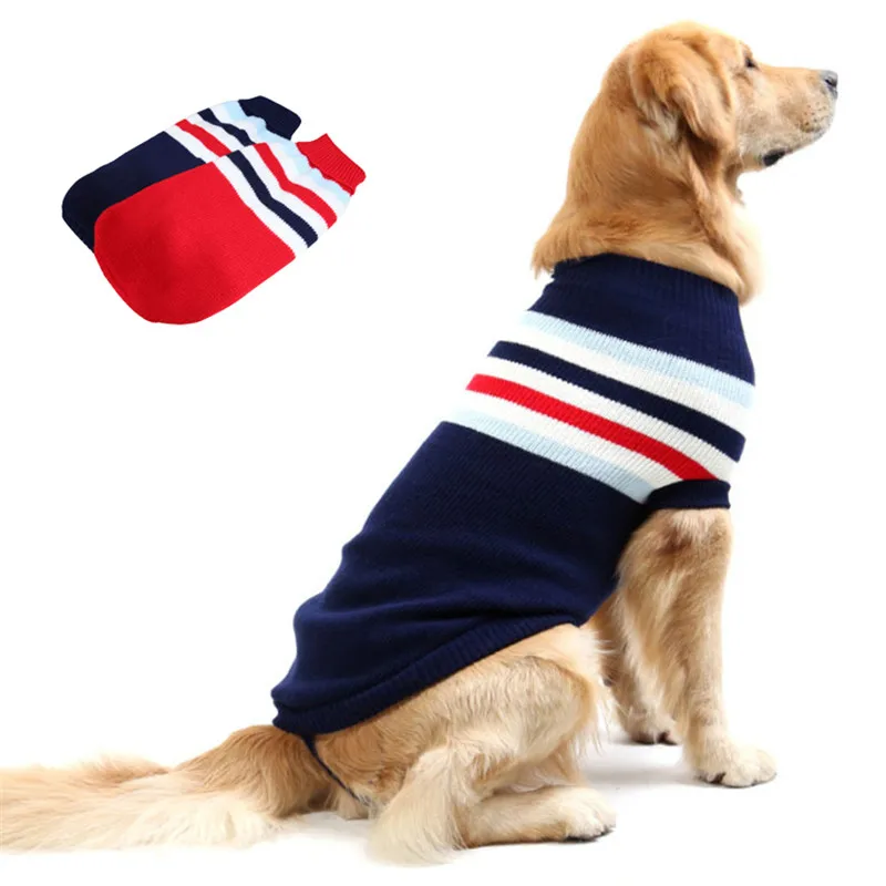 

4 Colors Dogs pets clothing Striped Pet Clothes For Small Dogs chihuahua Sweater Clothing For Dog Winter Clothes for big dogs