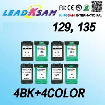 

4set/8pcs compatible For hp129 135 Ink Cartridges 129 135 Deskjet 5943 6943 6983 D4163 2575 D5163 8053 C4183