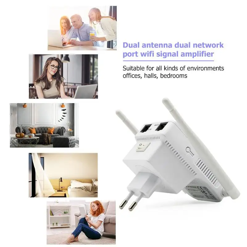Двухпортовый усилитель сигнала wi fi WN532 с двумя антеннами 300 м|Беспроводные
