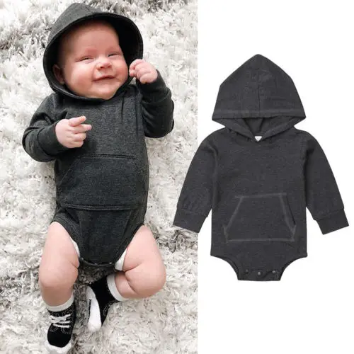 

Newborn Toddler Baby Boy Girls Hoodie Jumpsuit Bodysuit Clothes Outfits