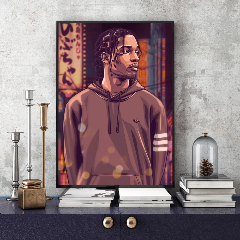 Fashion ASAP ROCKY Music Singer Star Poster Art Canvas Poster Wall Picture for Living Room No Frame Fashion ASAP ROCKY Music Singer Star Poster Art Canvas Poster Wall Picture for Living Room No Frame