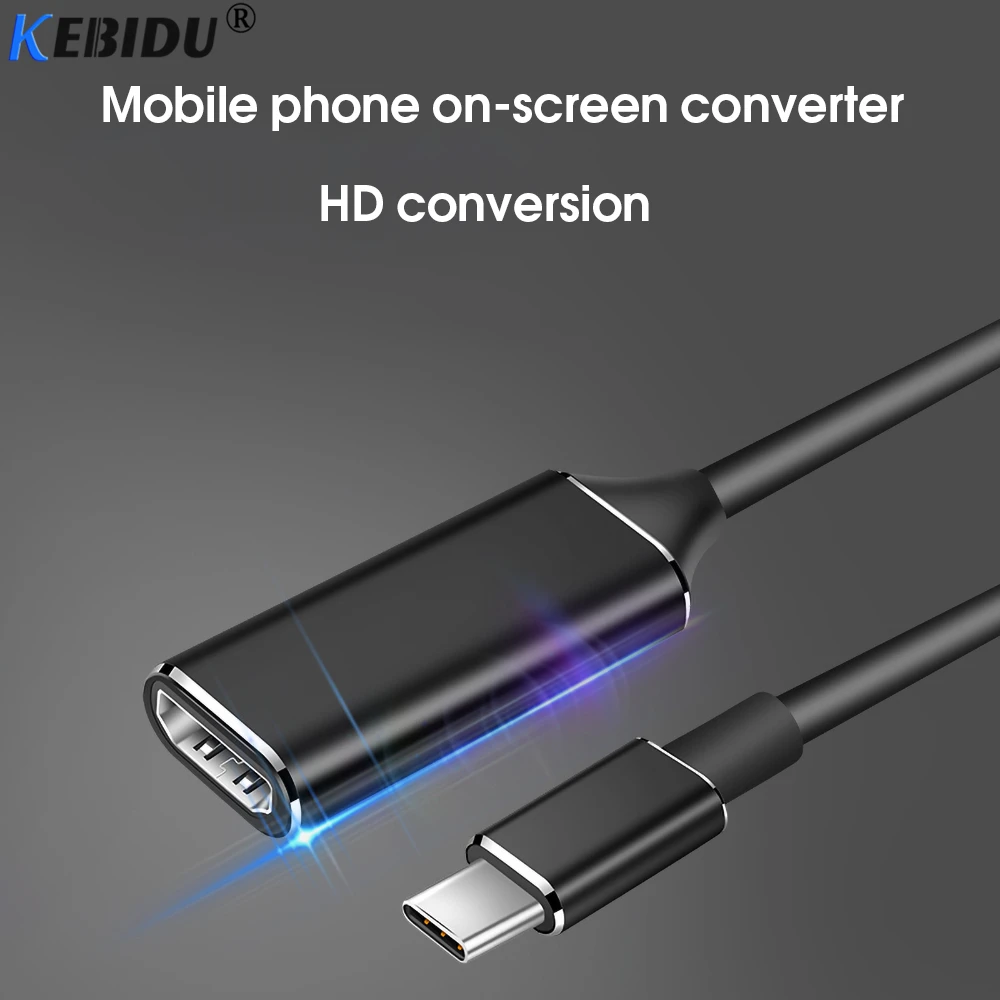 

KEBIDU USB Type C to HDMI Adapter 4K 60Hz Type C 3.1 Male to HDMI Female Cable Adapter Converter for MacBook Samsung Huawei