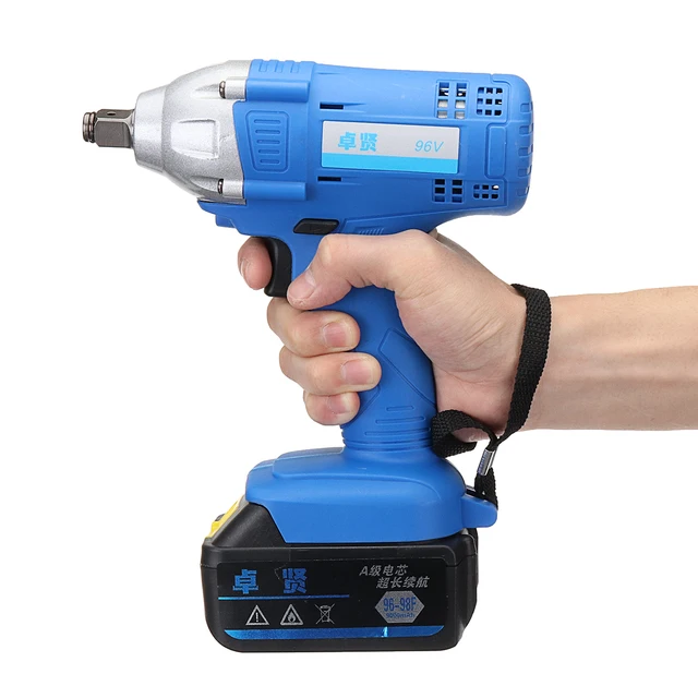 96v Cordless Impact Wrench 1 2 Inch Drive Li Ion Lithium Battery 96v Cordless Impact Wrench 1 2 Inch Drive Li Ion Lithium Battery 320nm W