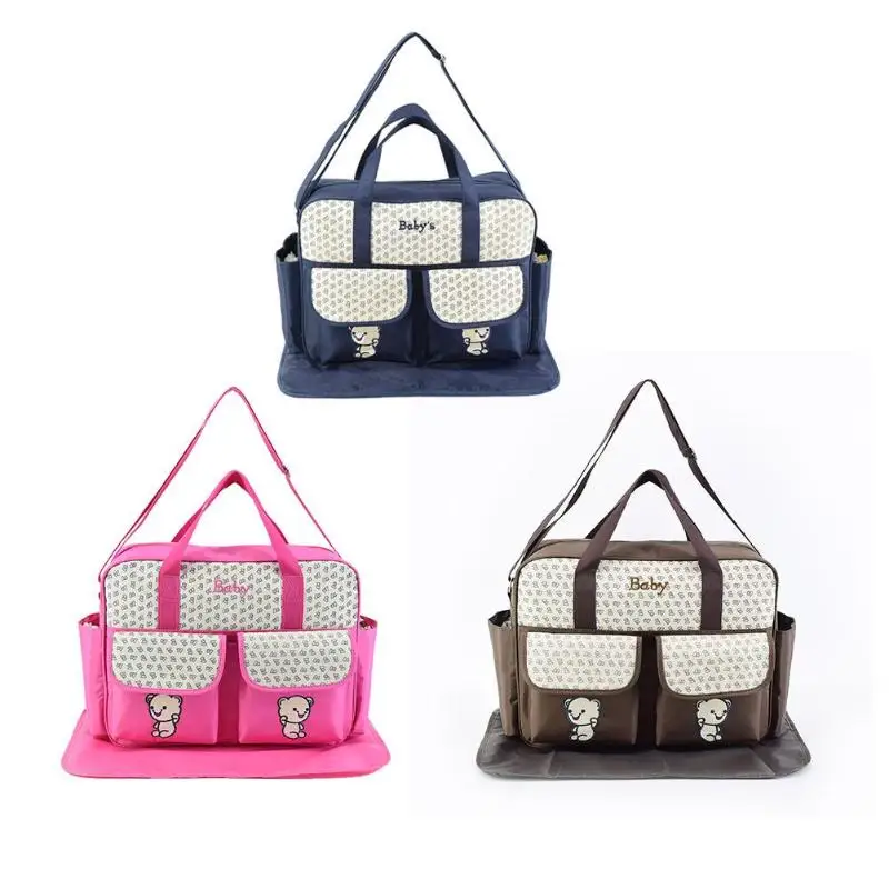 

Baby Diaper Bag Cute Bear Large Capacity Mummy Bag Convenient Stroller Maternity Nappy Bags Mummy Gifts