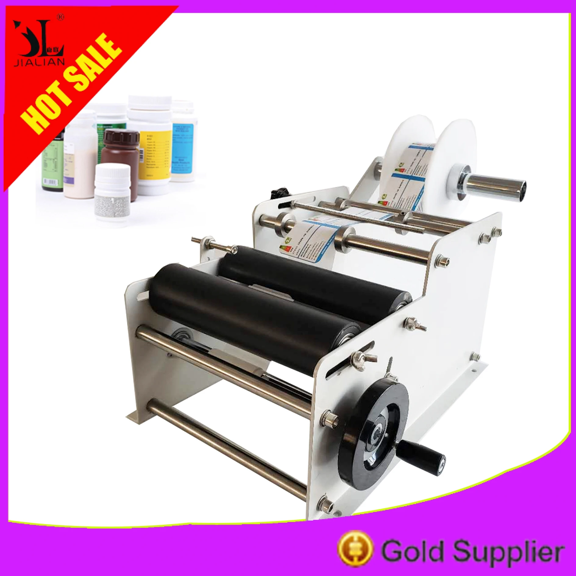 

Free Shipping Manual Round Bottle Labeling Machine Label Sticker Round Bottle Labeling Machine By Hand Small Smart Easy Handle