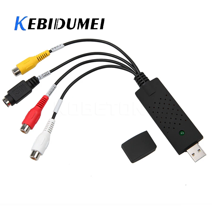 KEBIDUMEI USB видео крышка устройства USB 2,0 легко закрывать Видео ТВ DVD VHS DVR cap ture адаптер для Windows XP/Vista/Win7/8/10