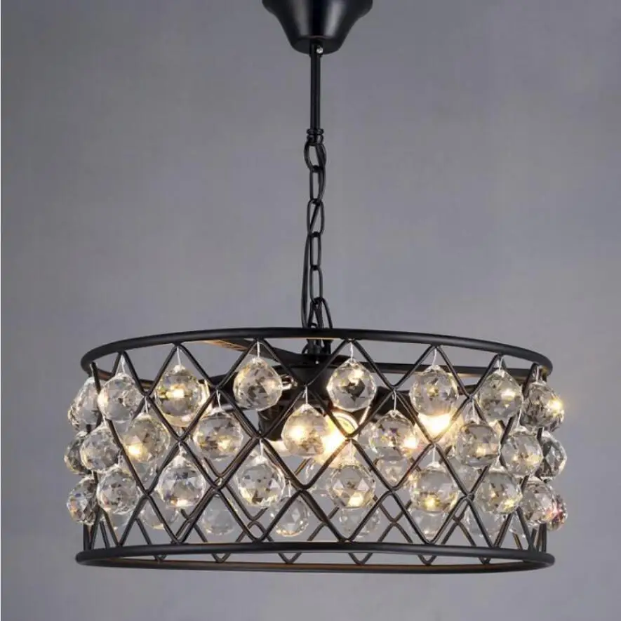 

Modern European Crystal Chandelier Led Lamps Loft Retro Iron Chandeliers E27 Led Lighting Led Lustre Light Pendant/droplight Z20