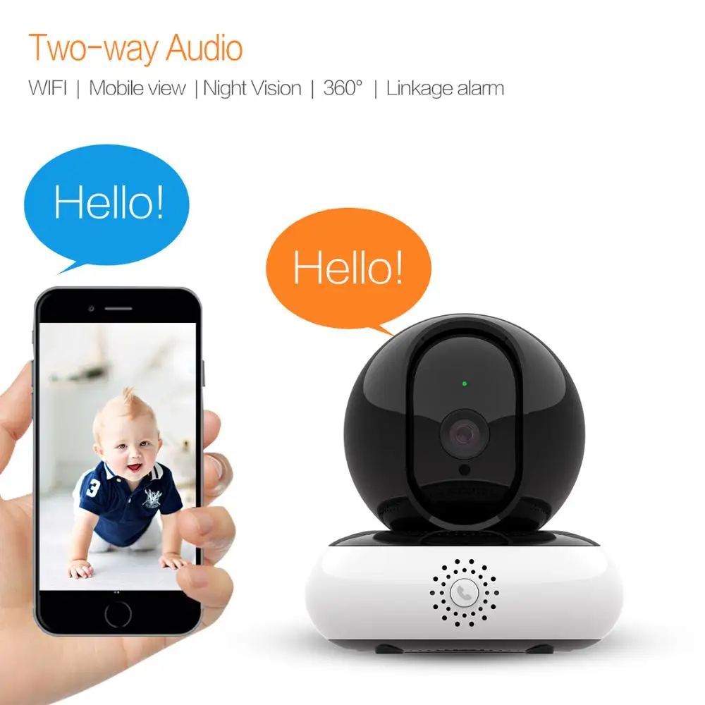 Ip Camera Wifi 1080P Mini Baby Monitor Audio Smart CCTV Home Security Wireless Ipcam PTZ Infrared Night Vision Surveillance HD