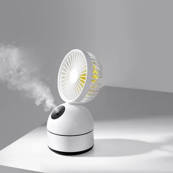 

Portable Adjustable Desktop USB Fan With Spray Humidifier Cooling And Rechargeable 3 Speed Battery Of 2000 mAH