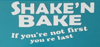 

(2Pcs) Shake and bake, talledaga nights Ricky Bobby, window vinyl decal sticker 12.5cm