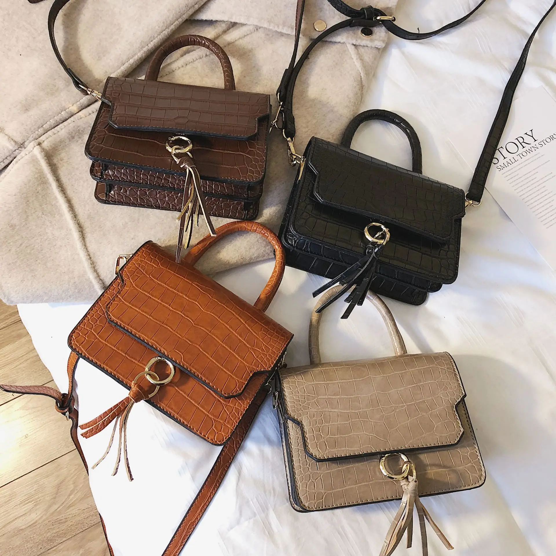 

Small Crossbody Bags For Women Leather Handbags Stone Pattern Female Shoulder Bag Women Messenger Bags Ladies Hand Bags Sac Tote