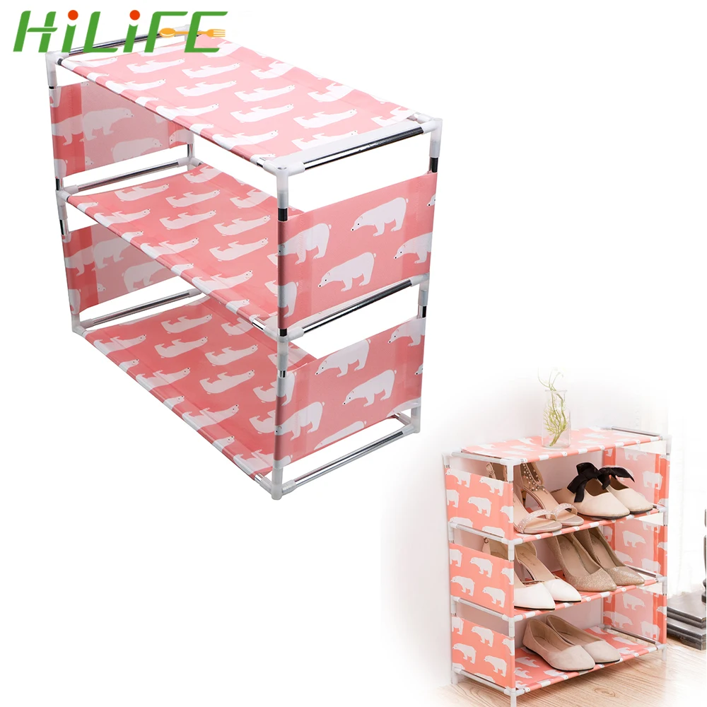 HILIFE 3/4 طبقات المنزل خزانة خذاء الرف حذاء بسيط رف تخزين الرف سهلة التركيب DIY رف الأحذية متعددة طبقة غير المنسوجة