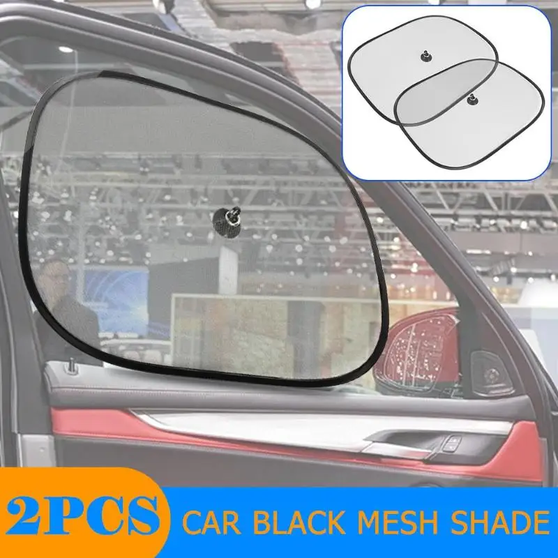 

2pcs 44x36cm Universal Car Side Window Sun Shades Front Rear UV Protection Mesh Covers Auto Accessories