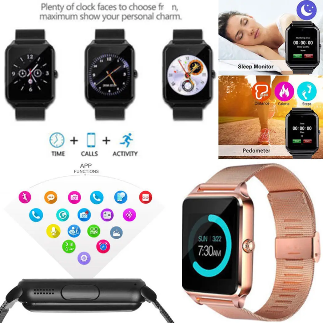 

Z60 Bluetooth Smart Watch Phone Mate Touch Screen for IOS Android IPhone Phones Hot Smart Watches