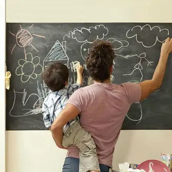 

45 x 200cm Kids Blackboard Removable Wall Sticker Chalkboard Decal Children Blackboard Chalkboard Sticker Label for Boy Girls