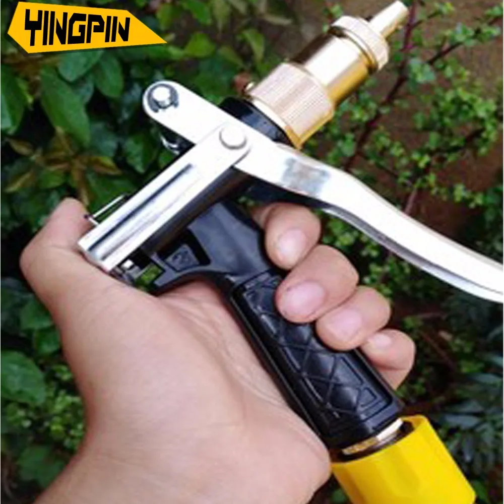 

Power Spray Nozzle Water Car wash high pressure water gun tool set household watering water grab antifreeze hose brush car.