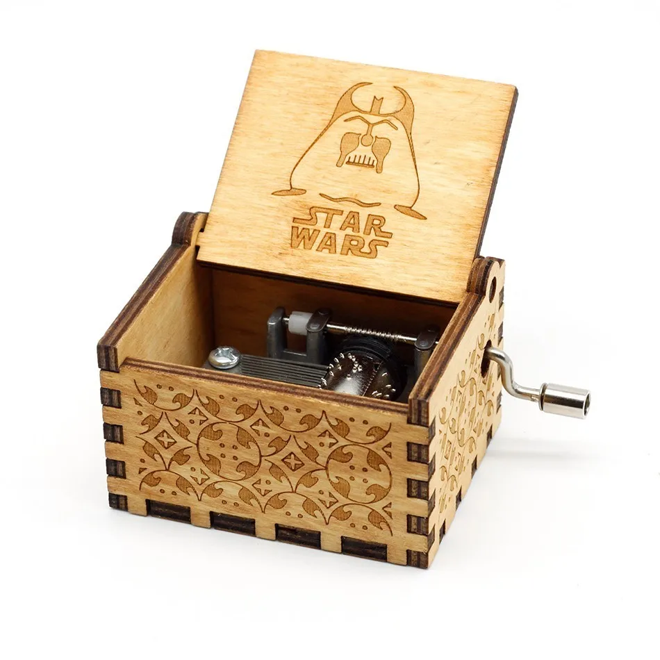 Regalo 3 tipos Sailor Moon Davy Jones Star Wars El Padrino Davy Jones grabado a mano caja de música adecuado regalo de Navidad