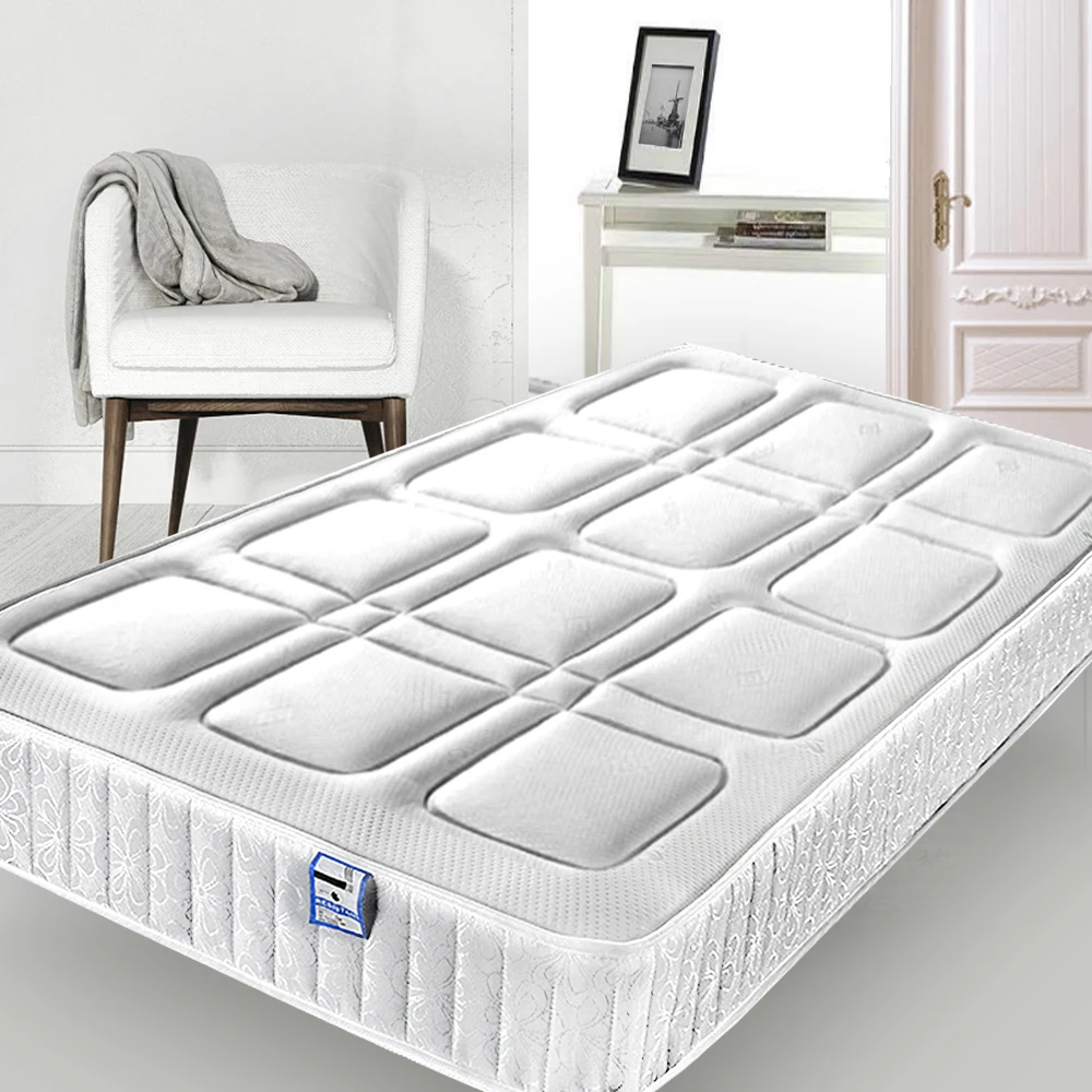 Panana Spring Mattress Square Quilted Fabric Cover High Density Foam 2FT6 SINGLE SHORT 3FT SINGLE 4FT DOUBLE Size