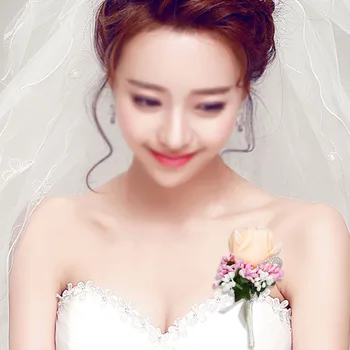 

1pc Coloured Diamond Wedding Brooch Simulation Woman Brooch Corsage Brooch for Woman Bride Calla Lily/Rose