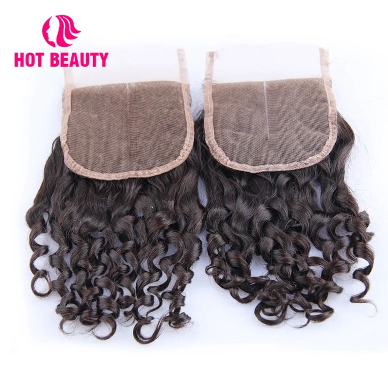 

Hot Beauty Hair Closure Funmi Super Double Drawn Small Kinky Curl 4*4 Lace Closure Free Part Brazilian Remy Hair Closure