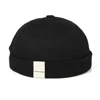 Adjustable French Brimless Hat Mens Vogue Retro Skull cap Docker Sailor Cap Biker Beanie Retro Sun Hats Vintage Unisex Harajuku 2