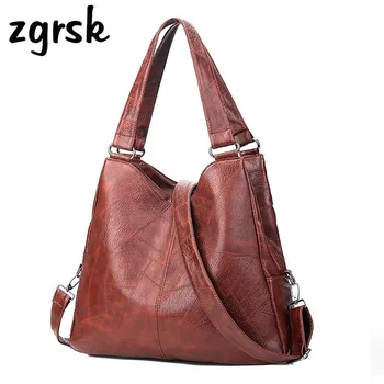 

Fashion Women Handbags High Quality Female Hobos Shoulder Bags Designer Vintage Solid Multi-pocket Ladies Totes Bolsas Handbag