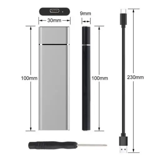 Чехол для корпуса жесткого диска Faroot M.2 NGFF To USB3.1 M2 SSD Type C 2019|Коробки и ящики