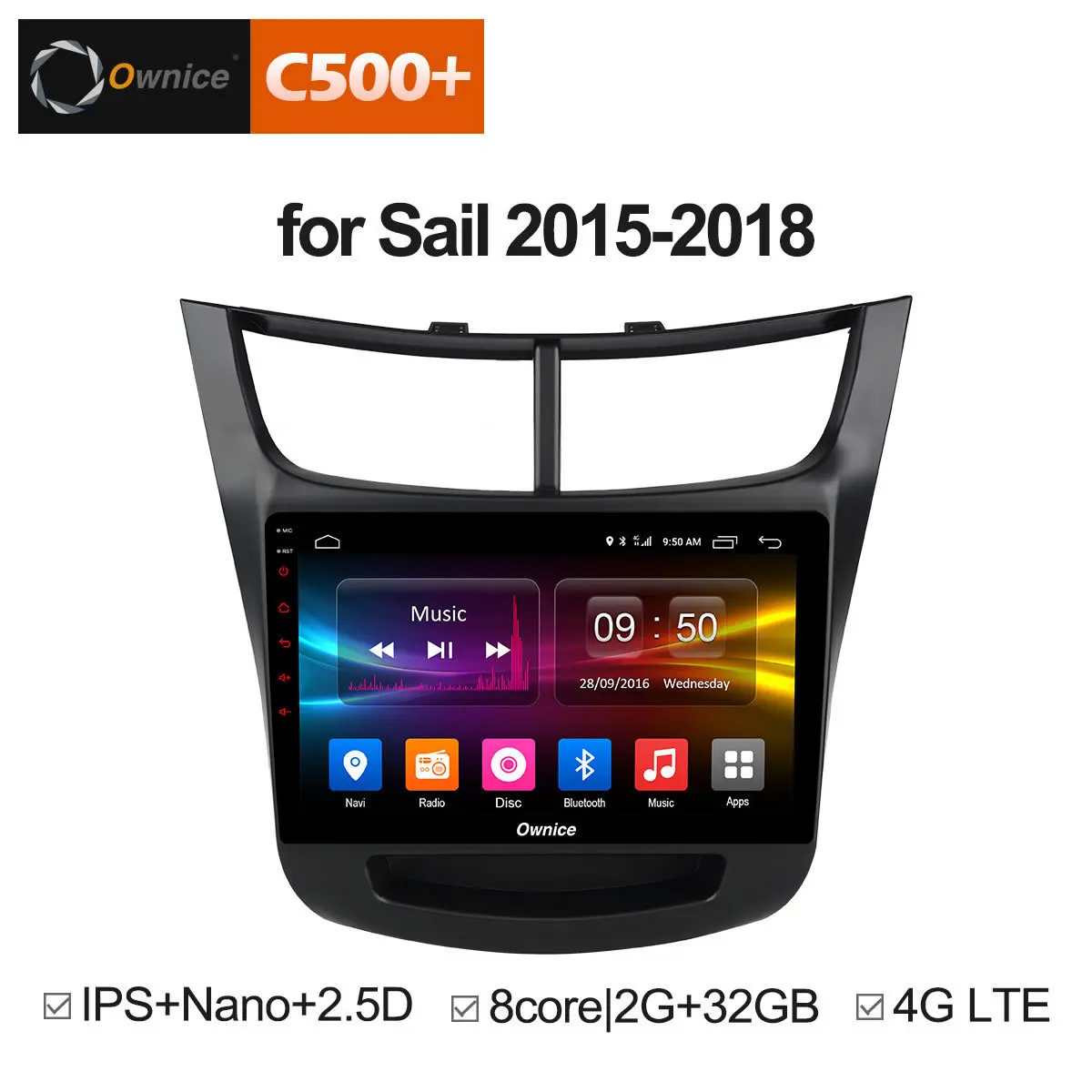 

Ownice 9 Inch Multimedia OEM Fe Car PC Android 8.1 Vehicle GPS Radio Navigation For Chevrolet Sail 2015 2016 2017 2018 BT 4G DAB