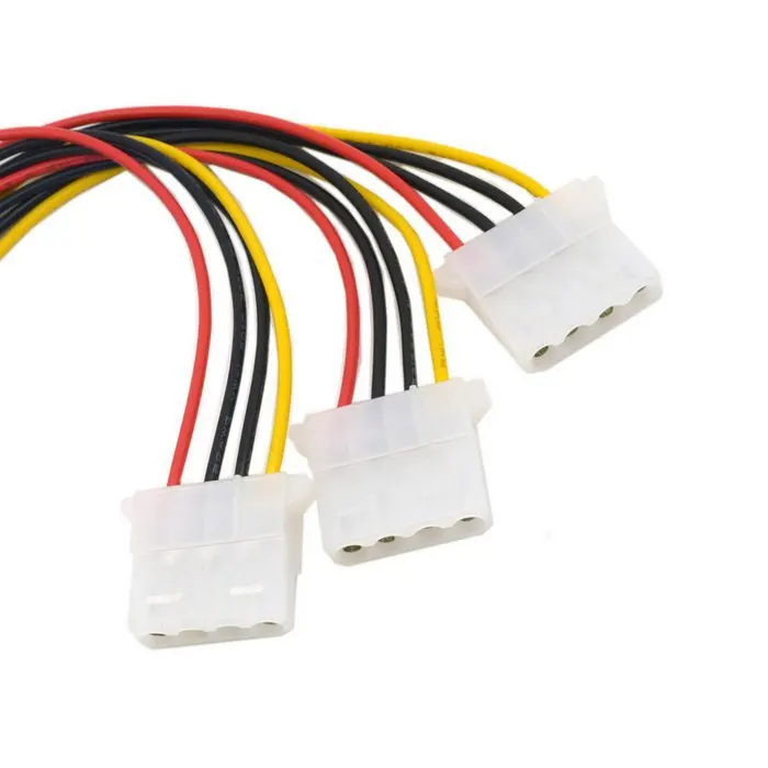 Кабель Chenyang PC Настольный IDE 4Pin 4P Molex 1 Female to 3 Male питания 18AWG провод для жесткого