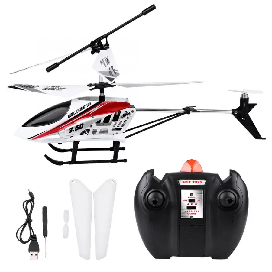 DH-3789D 3.5 Channels Alloy Remote Control Model Helicopter RC Helicopter With Gyroscope Light Remote Control Helicopter