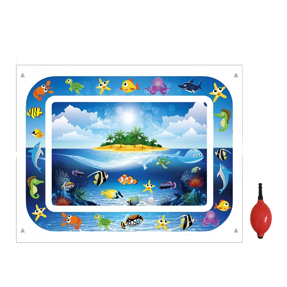 Baby Kids water play mat Inflatable thicken PVC infant Tummy Time Playmat Toddler Fun Activity Play Center for babies | Игрушки и хобби