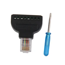 RJ45 сетевой штекер до 8 Pin винт терминальный адаптер Блок отвертка компактный дизайн и надежное подключение мини-отвертка