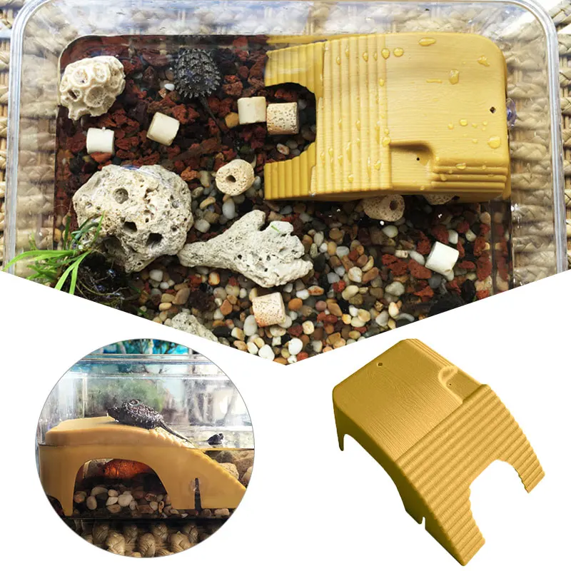 

Amphibian Aquatic Climb Tank Staircase Floating Platform Unique Landscaping Reptile Climbing Platform Turtle Basking Aquarium