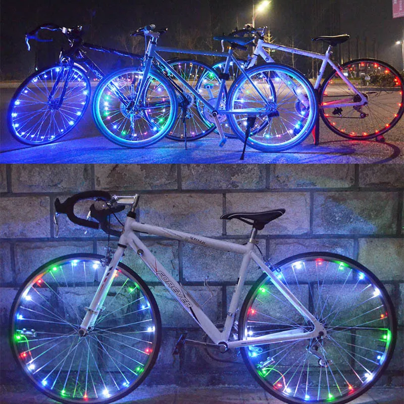 20 светодиодный фонарь для мотоцикла, велосипеда, велосипедного колеса, сигнальный светильник для шин, 30 изменений, 3 режима, велосипедный светильник