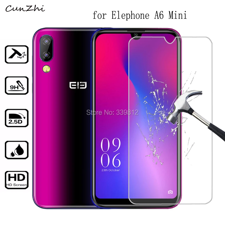 

Elephone A6 Mini Tempered Glass Screen Protector Film for Elephone A6 Mini Protective Glass film 5.71 inch