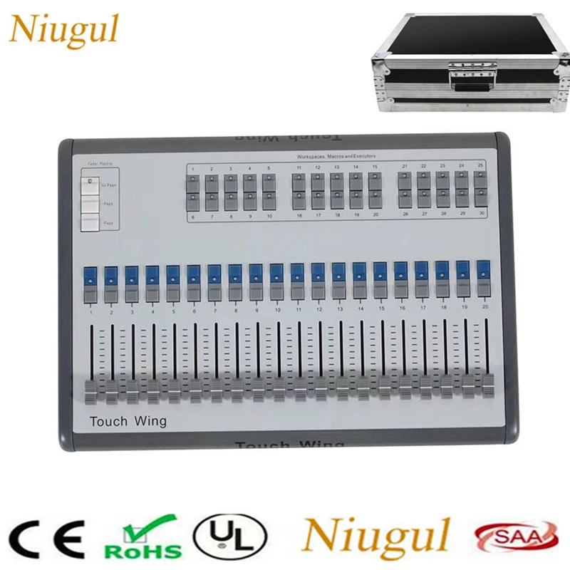 

With Flight Case Touch Wing DMX Console Professional Stage Lighting Controller Supports All Titan Console Tiger Quartz Consoles