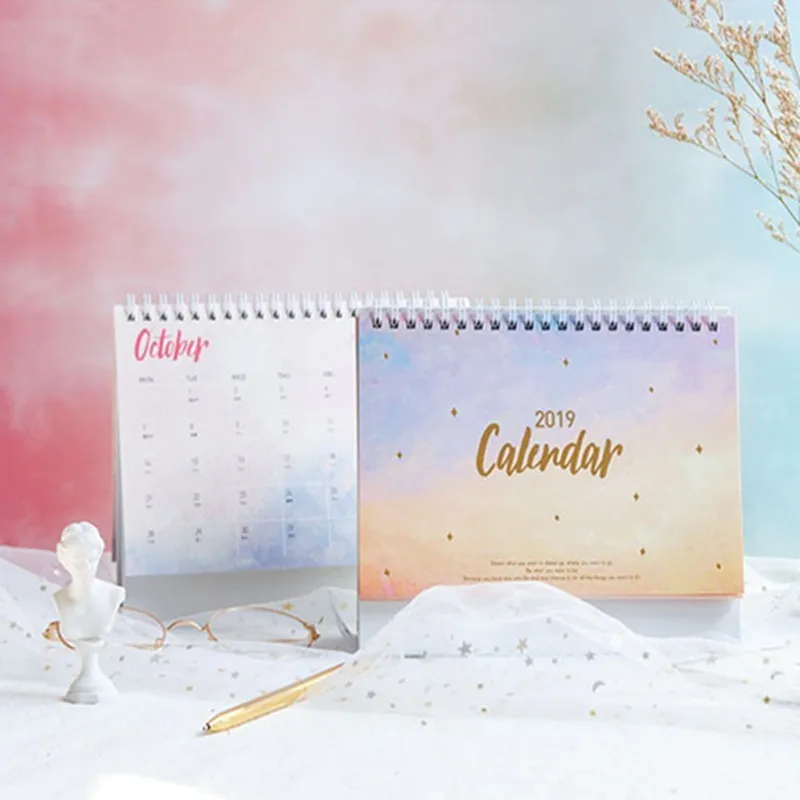

Colorful Daily Planner Desktop Perpetual Calendar Agenda 2019 Creative Office Decoration Supplies Organizer Desk Calendar 00010
