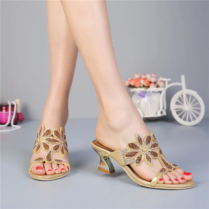 

Excellent Rhinestone Women's Shoes High Woman Diamond Sandals