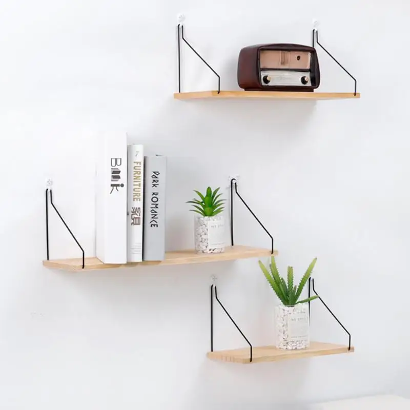 Wooden Iron Wall Shelf Organizer Storage Rack Wall Mounted Kitchen Rack Space Saving Decorative Shelves Book Cabinet Holders Wooden Iron Wall Shelf Organizer Storage Rack Wall Mounted Kitchen Rack Space Saving Decorative Shelves Book Cabinet Holders