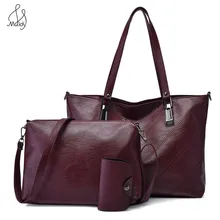 Женская композитная сумка кожаная сумка крест-накрест 3 шт./компл. сумки на плечо большой емкости Повседневная сумка-мессенджер Maidy